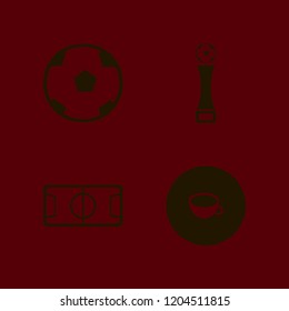 championship icon. championship vector icons set cup, soccer ball, football cup and football stadium