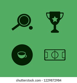 championship icon. championship vector icons set football stadium, cup, trophy cup and ping pong