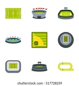 Championship icons set. Flat illustration of 9 championship vector icons for web