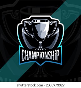 Championship logo design template vector