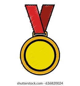 Championship medal isolated icon