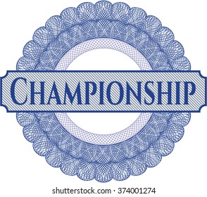 Championship money style rosette