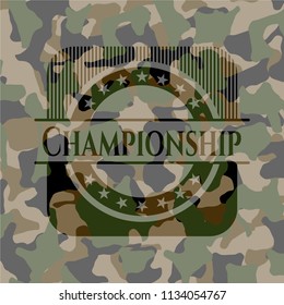 Championship on camo texture