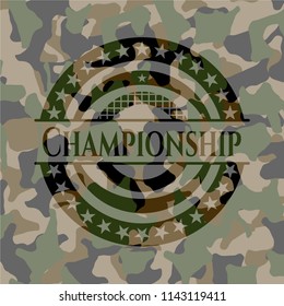 Championship on camouflage texture