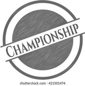 Championship pencil emblem