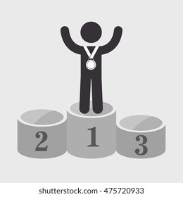 championship podium numbers  icon vector illustration design eps10