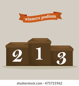 championship podium numbers  icon vector illustration design eps10