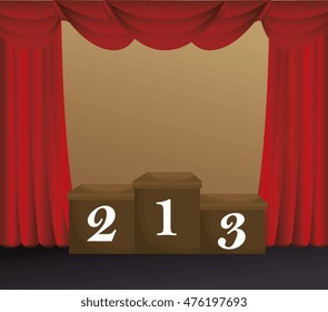 championship podium numbers  icon vector illustration design eps10