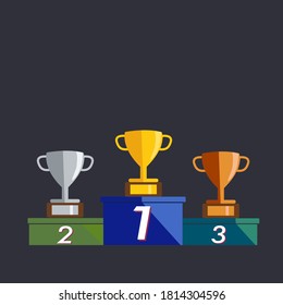 championship podium,123 podium stage,vector icon illustration design