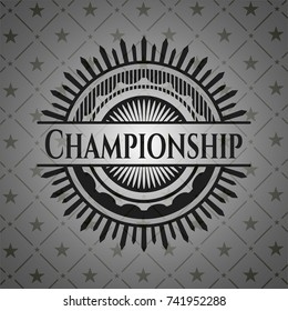 Championship realistic black emblem