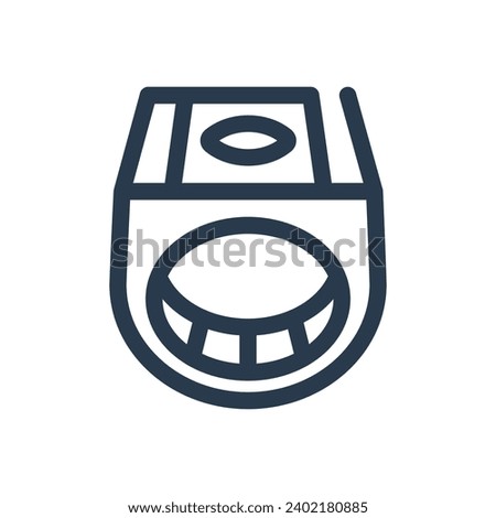 Championship Ring Vector Icon Illustration for Victory
