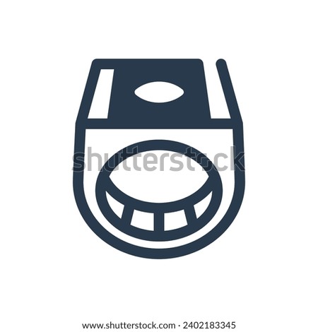 Championship Ring Vector Icon Illustration for Victory