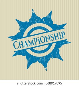 Championship with rubber seal texture