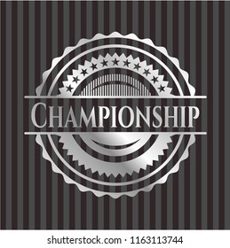 Championship silver badge or emblem