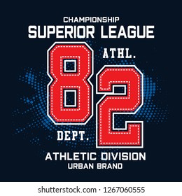 championship sport typogra...hirt graphics - Vector