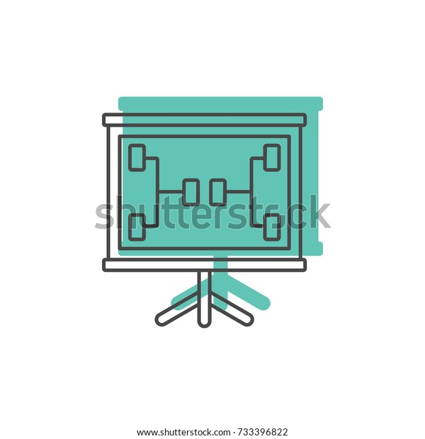 Championship Table Desk Icon Doodle Illustration Stock Vector