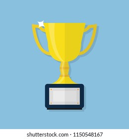 Championship trophy cup icon vector illustration graphic design