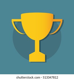 Championship trophy cup icon vector illustration graphic design