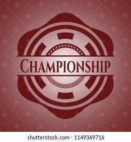 Championship vintage red emblem