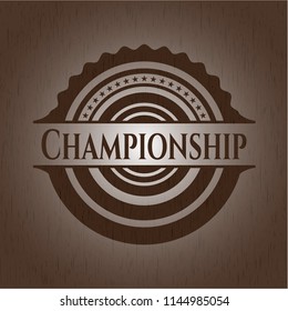Championship vintage wood emblem
