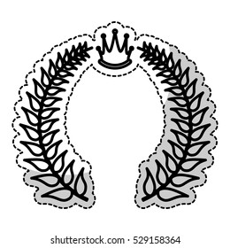 championship or winner emblem icon image vector illustration 