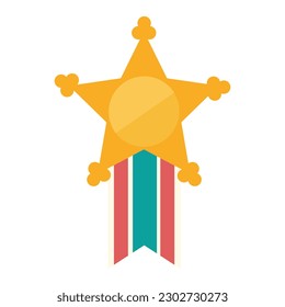 Championship winner trophy gold medal award illustration isolated on white background. Gold championship or competition winner trophy awards, number one, and cup in a concept of awarding prizes