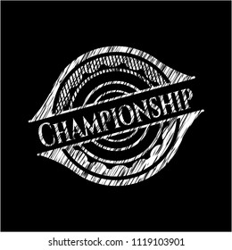 Championship written on a blackboard