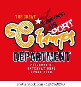 champs typography graphic design