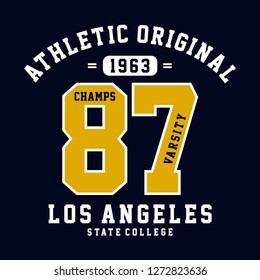 champs varsity graphic design for t shirt print other uses - vector illustration