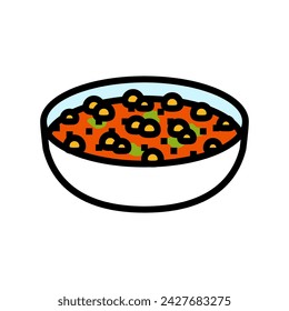 chana masala indian cuisine color icon vector. chana masala indian cuisine sign. isolated symbol illustration