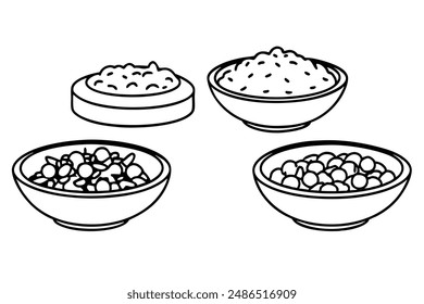 Chana masala line art design artistic hand drawing