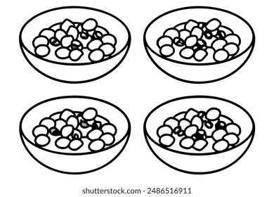 Chana masala line art design captivating drawing artwork