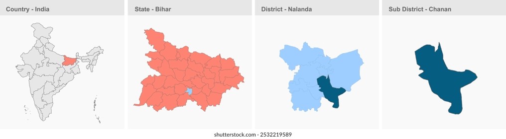 Mapa de Chanan (Distrito de Nalanda, Estado de Bihar, República de la India), Distrito de Lakhisarai, Estado de Bihar, República de la India, Gobierno de Bihar, Territorio de la India, India oriental, política, aldea, turismo