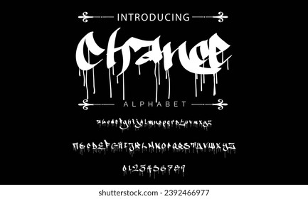Chance Graffiti font text effect, spray and street text style