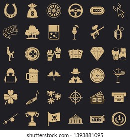 Chance icons set. Simple style of 36 chance vector icons for web for any design