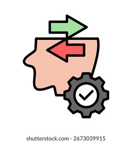 Possibilidade de ilustração vetorial do ícone de cor linear