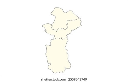 Chandauli Distract map blank, Chandauli District, Uttar Pradesh State, Republic of India, Government of  Uttar Pradesh, Indian territory, Eastern India, politics, village, tourism