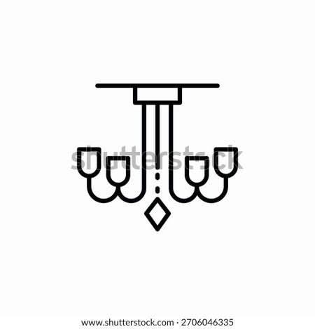 chandelier ceiling icon sign vector