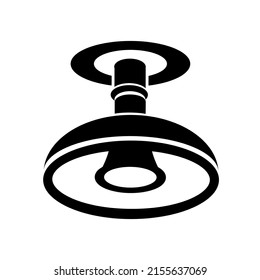 Lüster-Deckenleuchte Symbol. Innen einfache Stil detaillierte Logo, Vektorgrafik einzeln.