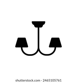 chandelier ceiling light  icon vector