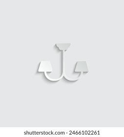 chandelier ceiling light  icon vector 