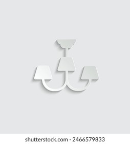 chandelier ceiling light  icon vector 