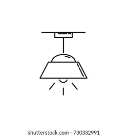 chandelier ceiling light linear icon on white background