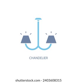 icono de línea de concepto de candelabro. Ilustración de elemento simple. diseño de símbolos de esquema de concepto de candelabro.