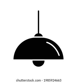 Chandelier design. Glyph icon style. simple illustration. Editable stroke. Design template vector
