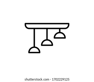 Chandelier  flat icon. Thin line signs of bone for design logo, visit card, etc. Single high-quality outline symbol for web design or mobile app. Chandelier  outline pictogram.