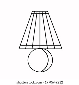 Chandelier, floor lamp, lamp, table lamp. Part of a set of furniture and interior accessories. Isolated vector objects.