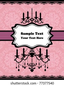 Chandelier frame. Illustration vector.