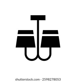 Chandelier Glyph Icon. Chandelier Icon
