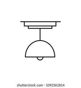chandelier icon. Element of simple web icon with name for mobile concept and web apps. Thin line chandelier icon can be used for web and mobile on white background